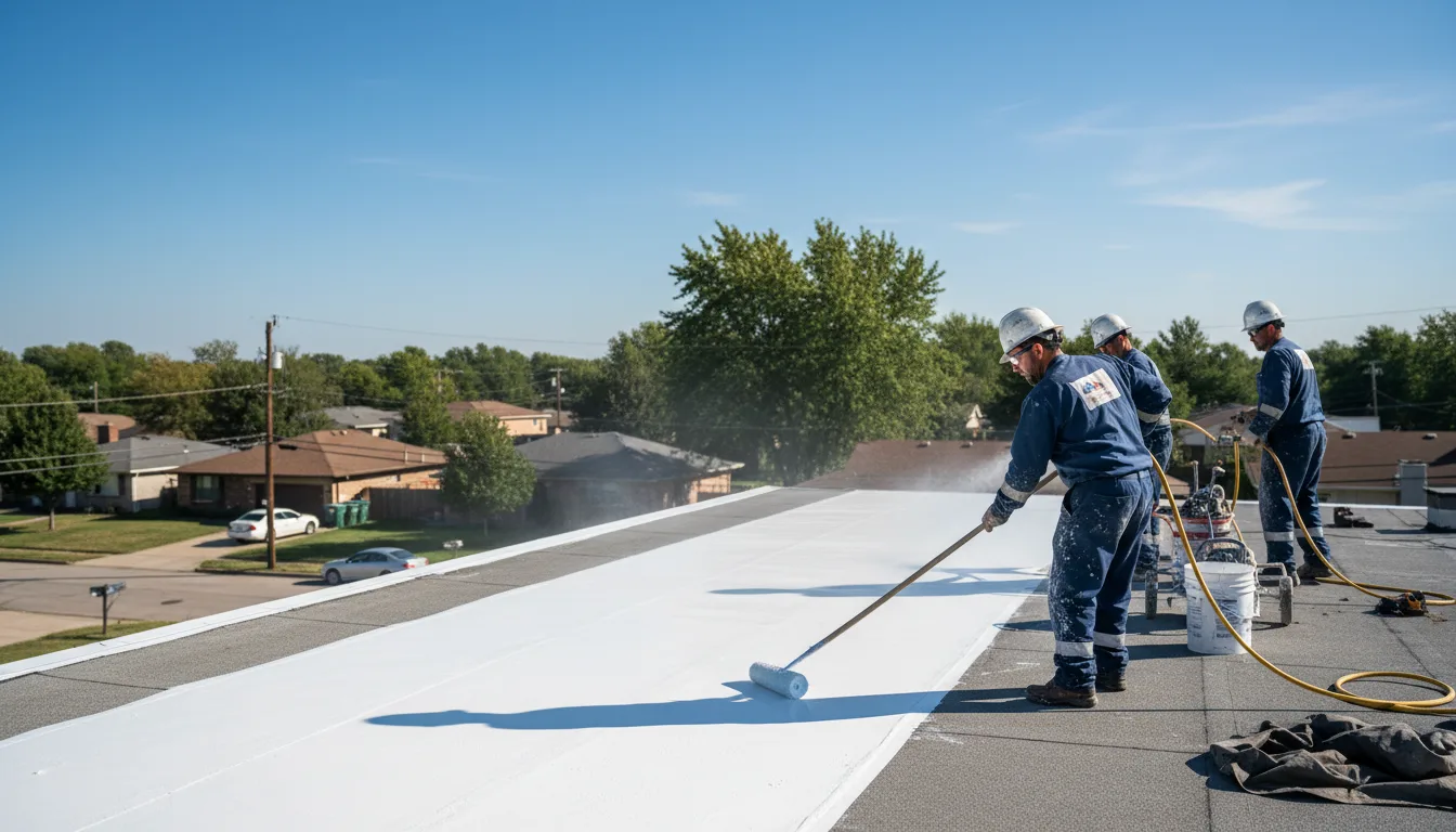 Commercial roof coating in Italy, TX near me